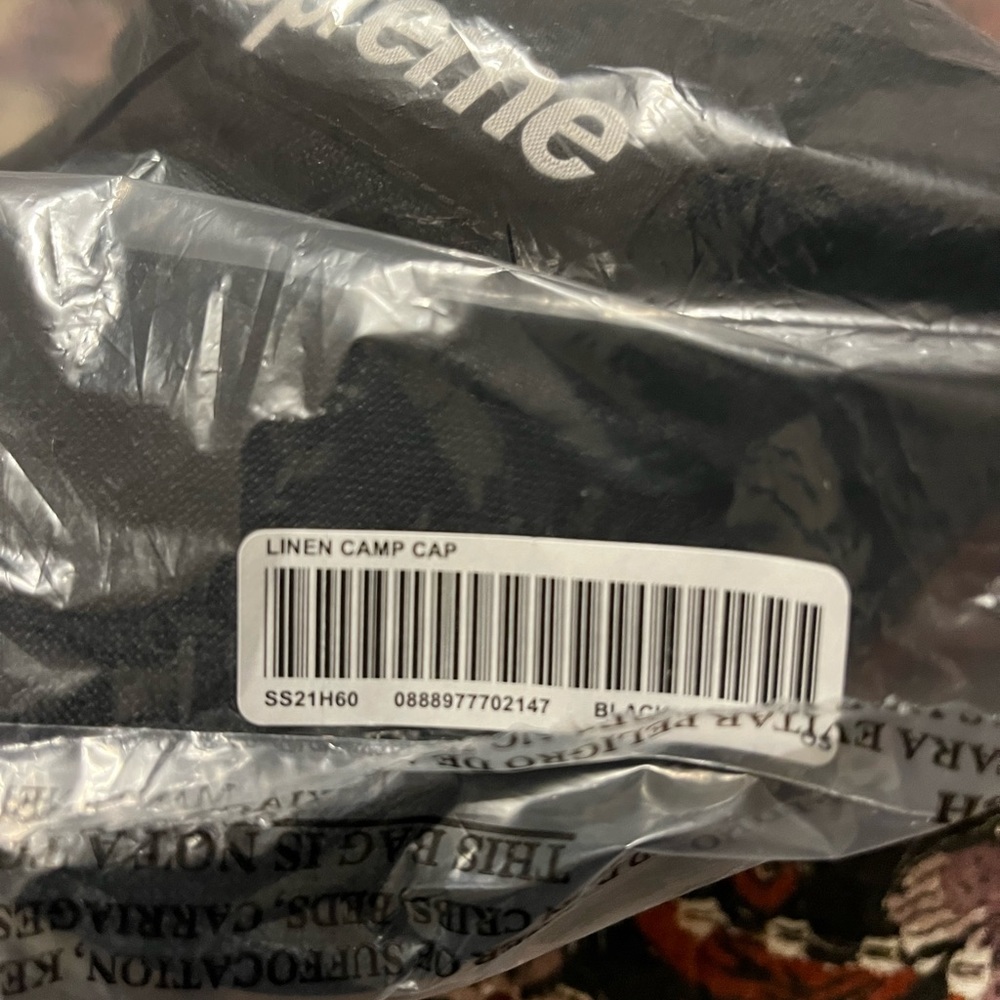 Supreme linen Camp Cap